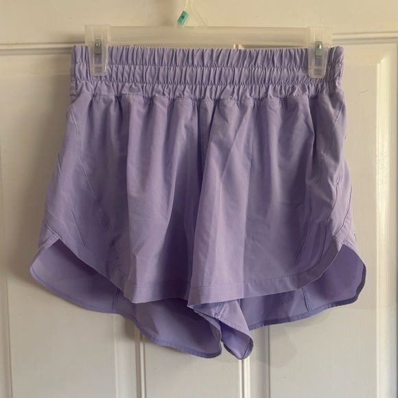 Size 8 Lululemon Lilac Smoke Track That High-Rise 3" Lined Short.  In EUC! - Picture 2 of 4